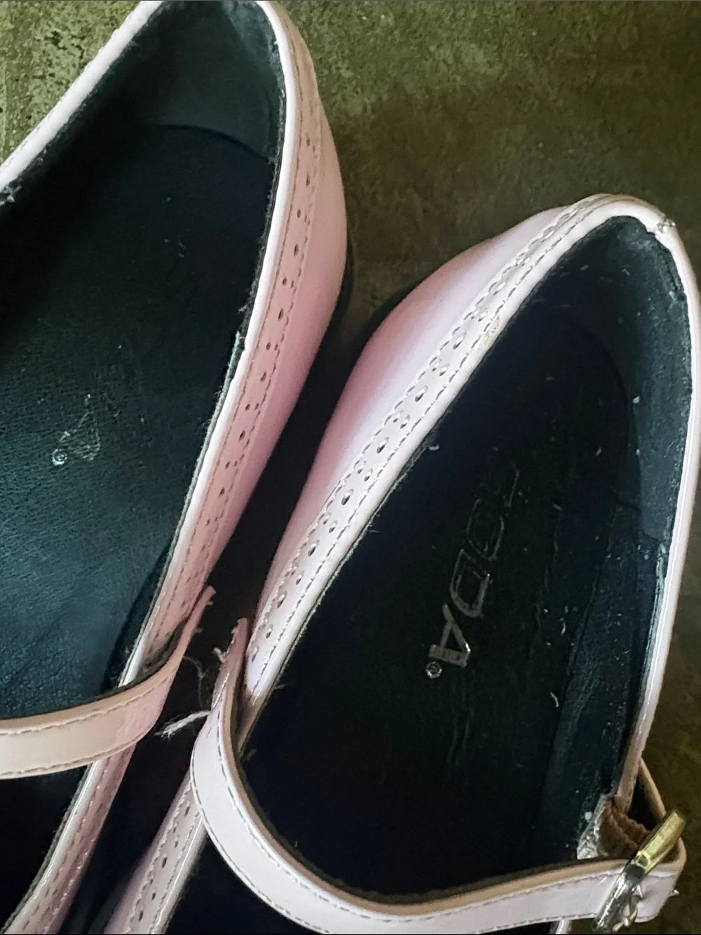 Soda Pink Patent Mary Jane Dress Shoes with Buckle Strap